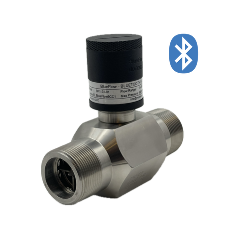Bluetooth Inline Turbine Flow Meter BlueFlow