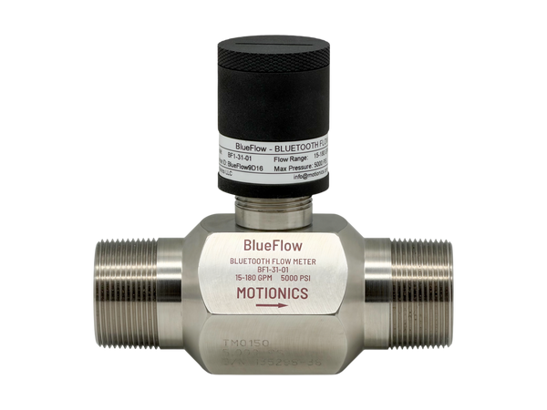 BlueFlow Bluetooth Inline Turbine Flow Meter
