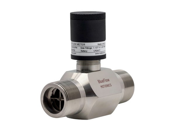 BlueFlow Bluetooth Inline Turbine Flow Meter